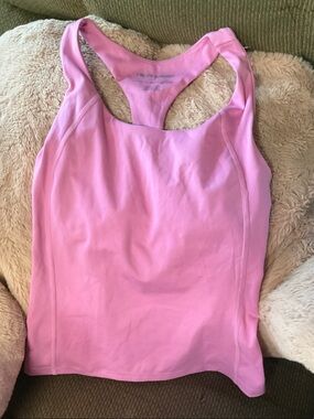 DKNY Pink Racerback Athletic Tank Top